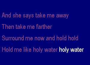 holy water