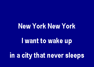New York New York

lwant to wake up

in a city that never sleeps