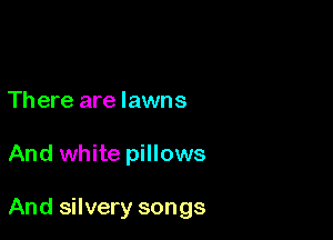 Th ere are lawns

And white pillows

And silvery songs