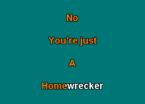 N0

You're just

A

Homewrecker