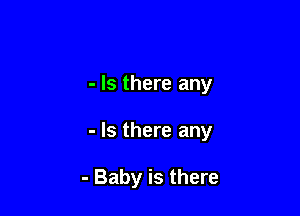 - Is there any

- Is there any

- Baby is there