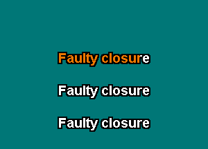 Faulty closure

Faulty closure

Faulty closure