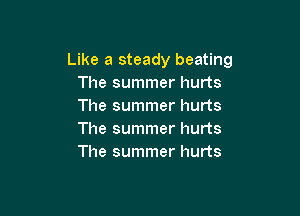 Like a steady beating
The summer hurts
The summer hurts

The summer hurts
The summer hurts