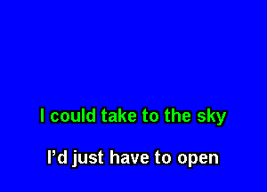 I could take to the sky

Pd just have to open