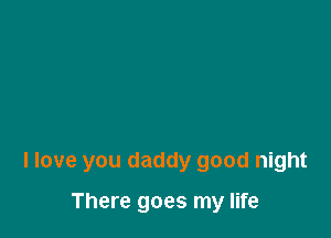 I love you daddy good night

There goes my life