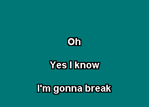 Oh

Yes I know

I'm gonna break