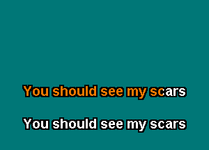 You should see my scars

You should see my scars