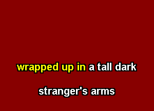 wrapped up in a tall dark

stranger's arms