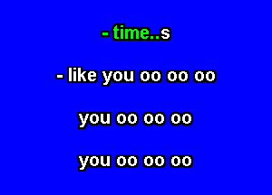 - time..s

- like you 00 oo 00

you 00 oo 00

you 00 oo oo