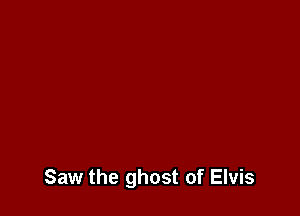 Saw the ghost of Elvis
