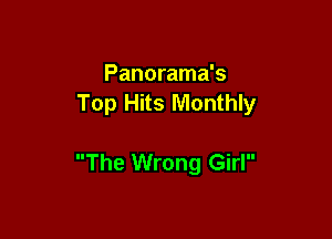 Panorama's
Top Hits Monthly

The Wrong Girl