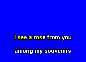 I see a rose from you

among my souvenirs