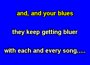 and, and your blues

they keep getting bluer

with each and every song .....