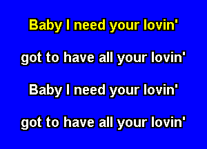 Baby I need your lovin'
got to have all your lovin'

Baby I need your lovin'

got to have all your lovin'