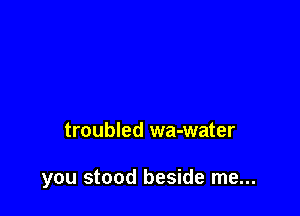 troubled wa-water

you stood beside me...