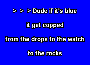 z ) .v Dude if it's blue

it get copped

from the drops to the watch

to the rocks
