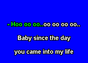 - H00 00 oo..oo oo oo 00..

Baby since the day

you came into my life