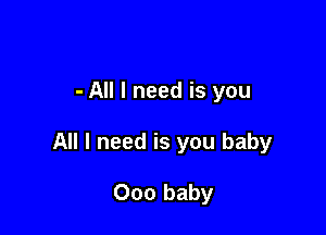 - All I need is you

All I need is you baby

000 baby