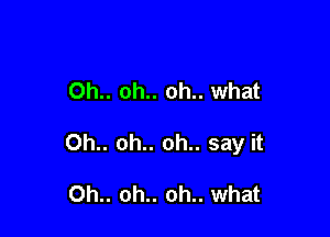 Oh.. Oh.. Oh.. what

Oh.. Oh.. Oh.. say it

Oh.. Oh.. Oh.. what