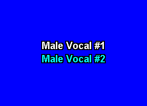 Male Vocal in

Male Vocal itz