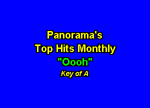 Panorama's
Top Hits Monthly

Oooh
Kcy ofA