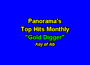 Panorama's
Top Hits Monthly

Gold Digger
Key ofAb