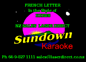 FRENCH LETTER

EB) 64-9-82? 1-1-1-1 sales(5)laserdirect.co.nz