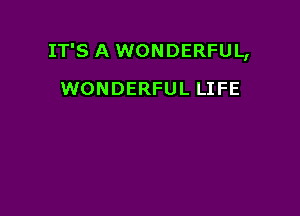 IT'S A WONDERFUL,

WONDERFUL LIFE