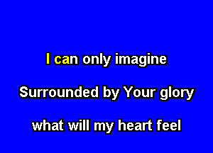 I can only imagine

Surrounded by Your glory

what will my heart feel