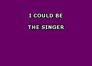 I COULD BE

THE SINGER