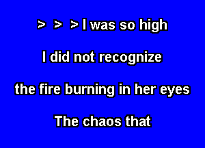 p ialwas so high

I did not recognize

the fire burning in her eyes

The chaos that