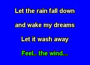 Let the rain fall down

and wake my dreams

Let it wash away

Feel.. the wind...