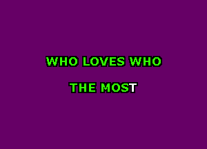 WHO LOVES WHO

THE MOST