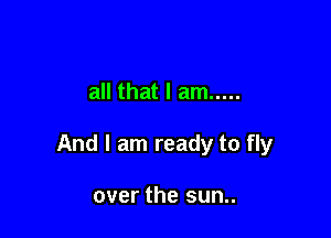 all that I am .....

And I am ready to fly

over the sun..