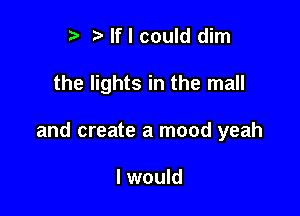 z' t' If I could dim

the lights in the mall

and create a mood yeah

I would