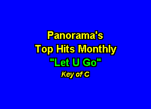 Panorama's
Top Hits Monthly

Let U Go
Kcy ofC