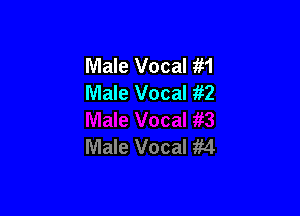 Male Vocal m
Male Vocal 1Q

Male Vocal 1M