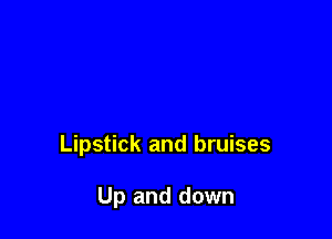 Lipstick and bruises

Up and down