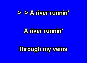 A river runnin'

A river runnin'

through my veins