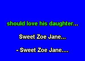 should love his daughter...

Sweet Zoe Jane...

- Sweet Zoe Jane....