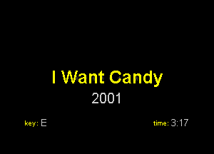 I Want Candy
2001
