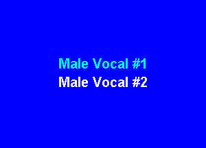 Male Vocal in

Male Vocal itz