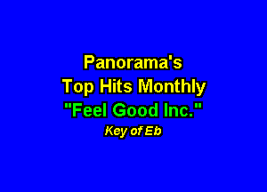 Panorama's
Top Hits Monthly

Feel Good Inc.
Key ofEb