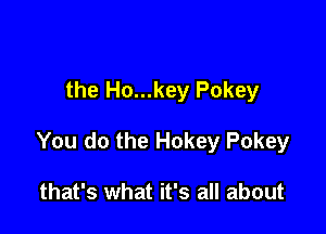 the Ho...key Pokey

You do the Hokey Pokey

that's what it's all about