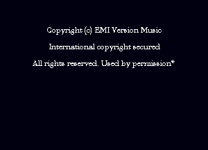 Copyright (c) E.MI Vernon Munic
hmmdorml copyright wound

All rights macrmd Used by pmown'