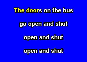 The doors on the bus

go open and shut

open and shut

open and shut