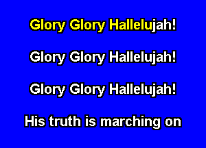Glory Glory Hallelujah!

Glory Glory Hallelujah!

Glory Glory Hallelujah!

His truth is marching on