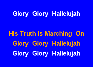 Glory Glory Hallelujah

His Truth Is Marching On

Glory Glory Hallelujah
Glory Glory Hallelujah