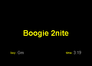 Boogie Qnite