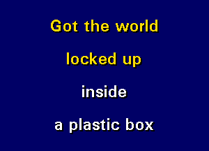 Got the world

locked up

inside

a plastic box